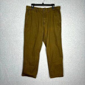 Eddie Bauer Pants Mens 34x30 Brown Green Khaki Chino Classic Fit Legend Wash